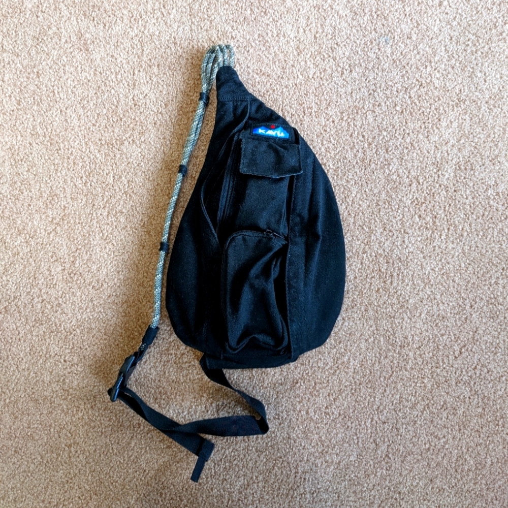 Kavu black crossbody backpack
